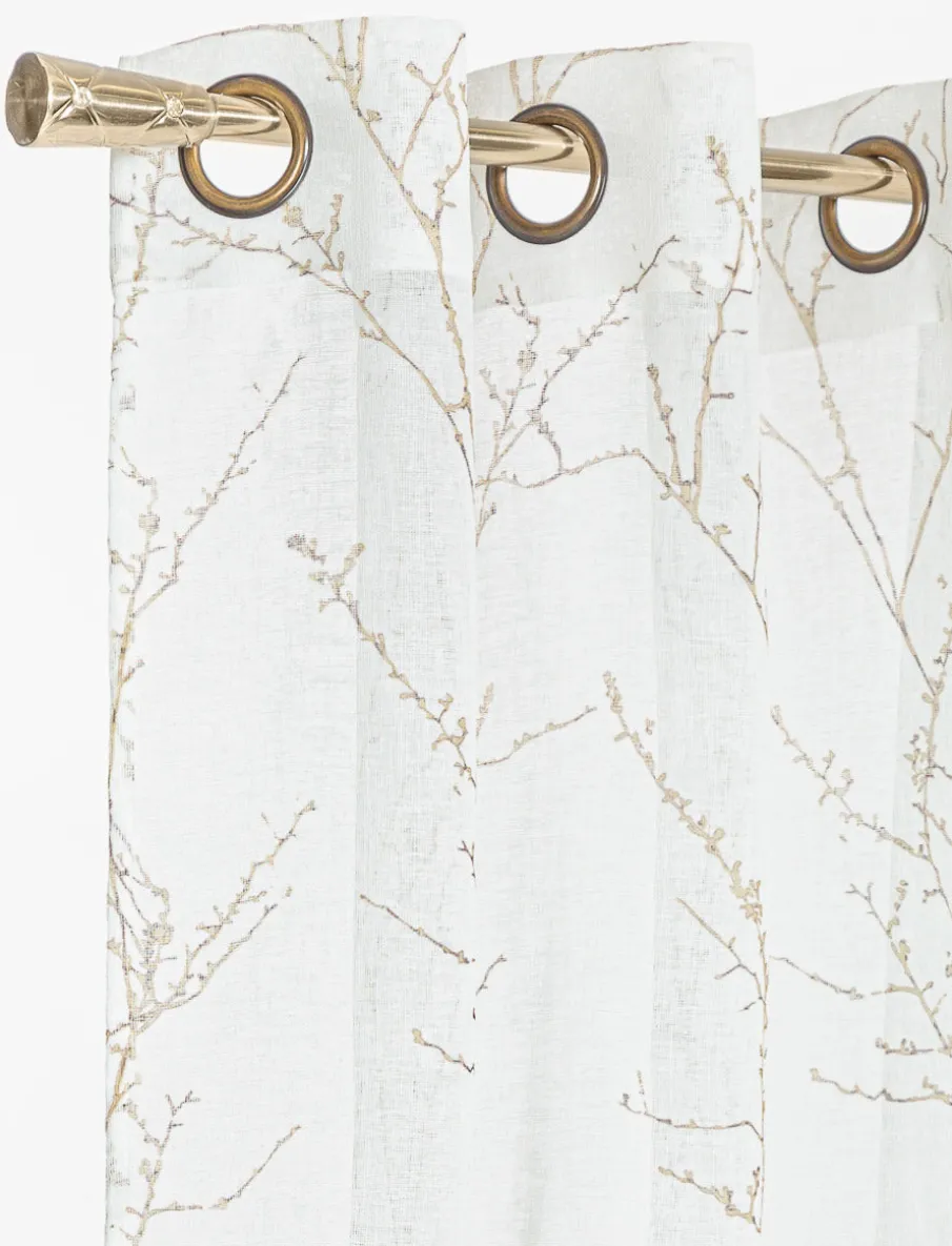 1 Branch-print Curtain Panel