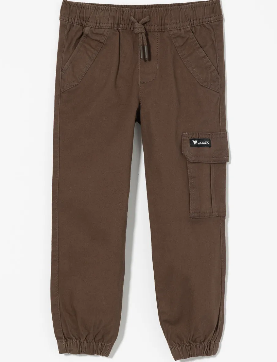 Adjustable Cotton Cargo Jogger Pants - Little Boy