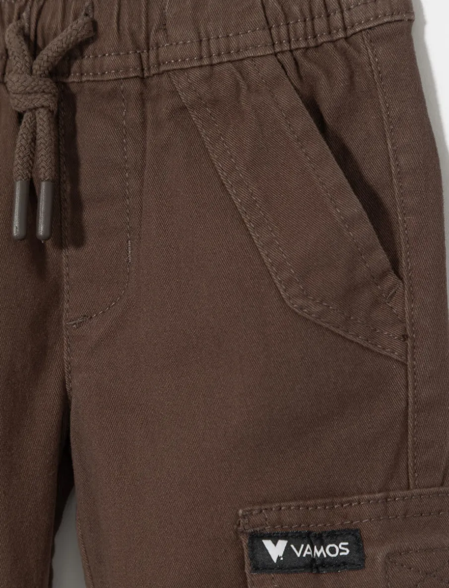 Adjustable Cotton Cargo Jogger Pants - Little Boy