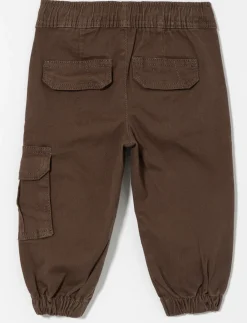 Adjustable Cotton Cargo Jogger Pants - Baby Boy