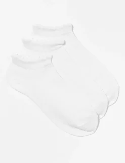 Ankle Socks with Frilly Trims – 3-Pack