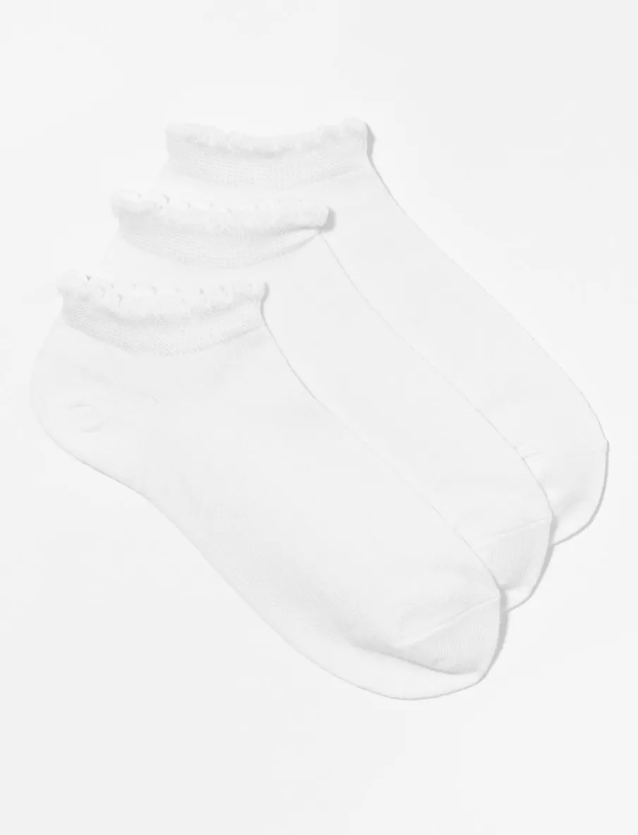 Ankle Socks with Frilly Trims – 3-Pack