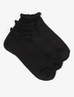 Ankle Socks with Frilly Trims – 3-Pack