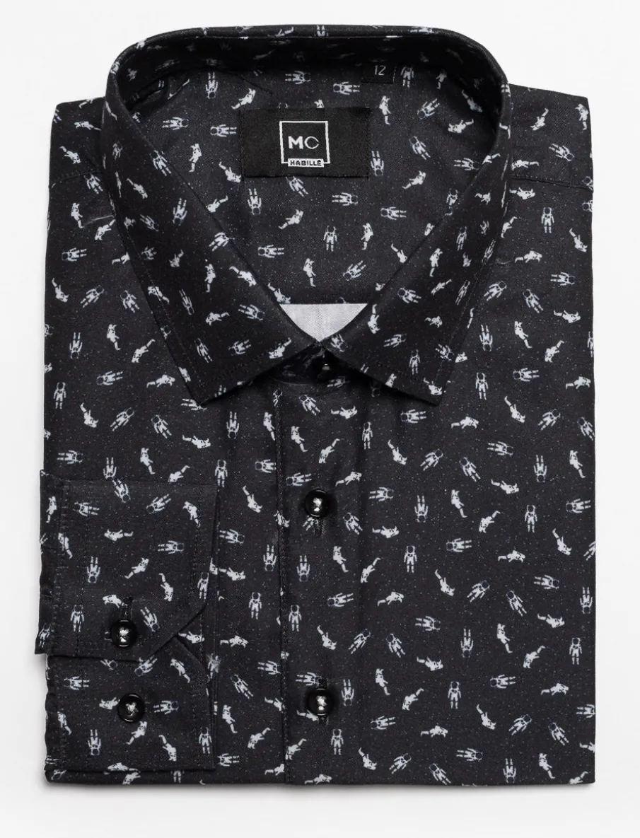 Astronaut Print Shirt - Teen Boy