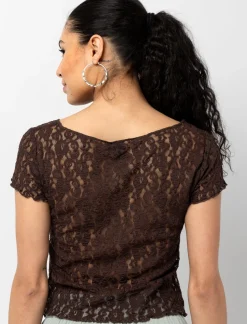 Asymmetrical Lace T-shirt