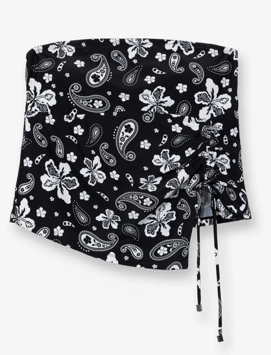 Asymmetrical Ruched Tankini Top