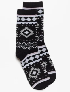 Aztec Print Crew Socks