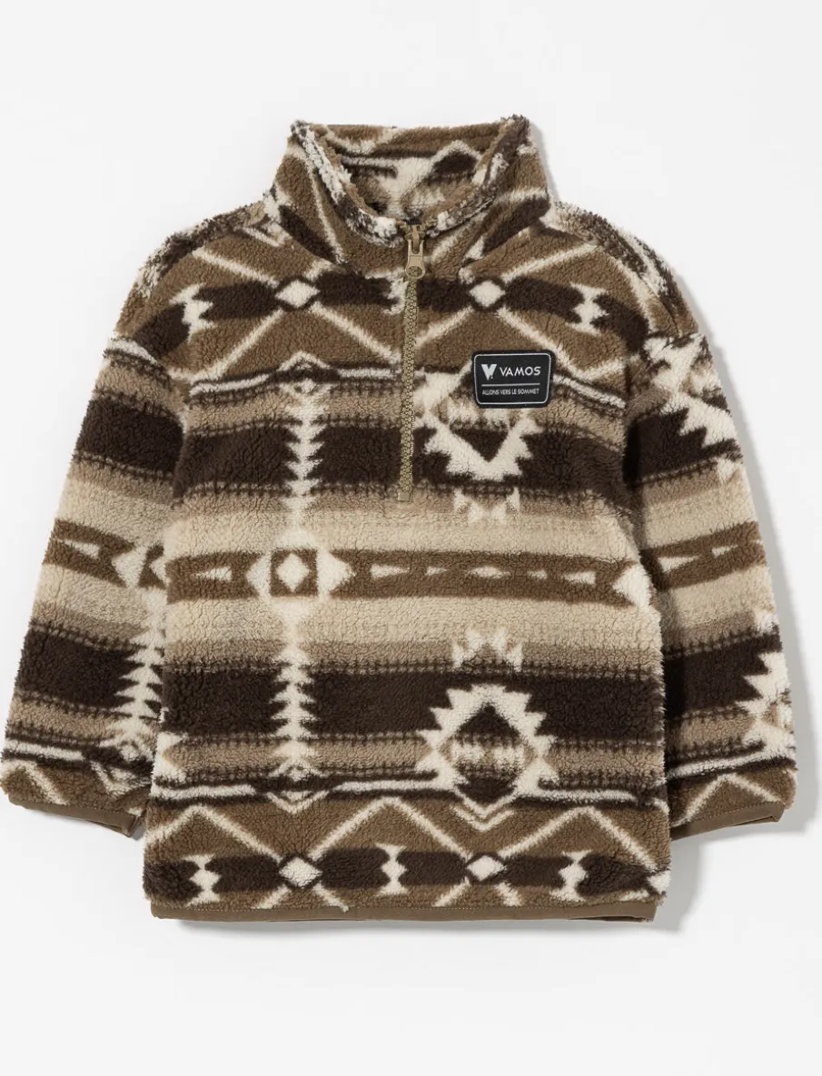 Aztec Print Half-Zip Polar - Baby Boy
