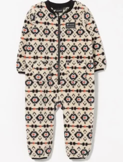 Aztec Print Sherpa Romper - Baby Girl