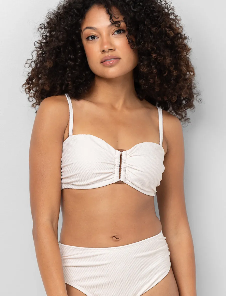 Bandeau Bikini Top with Removable Straps