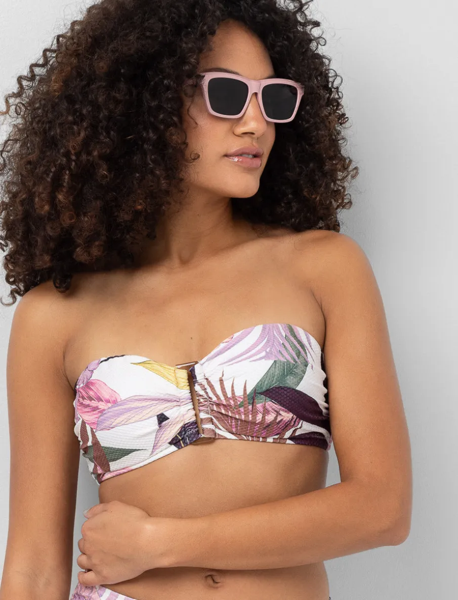 Bandeau Bikini Top with Removable Straps
