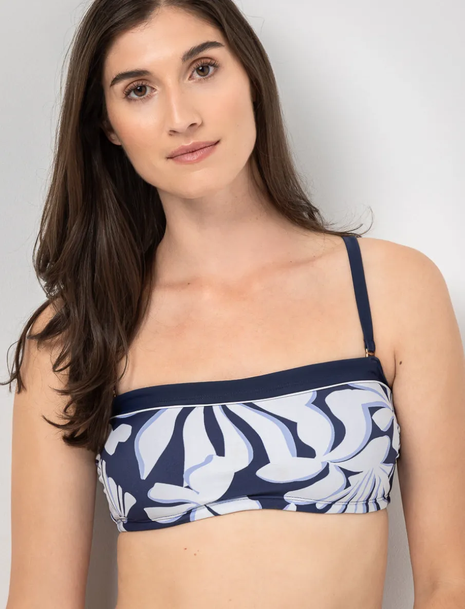 Bandeau Bikini Top with Removable Straps