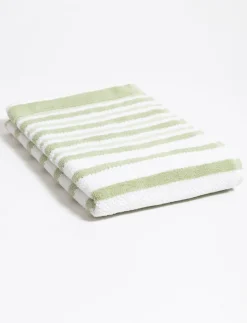 Bath Sheet with Textured Stripes