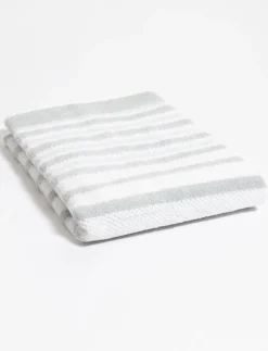 Bath Sheet with Textured Stripes
