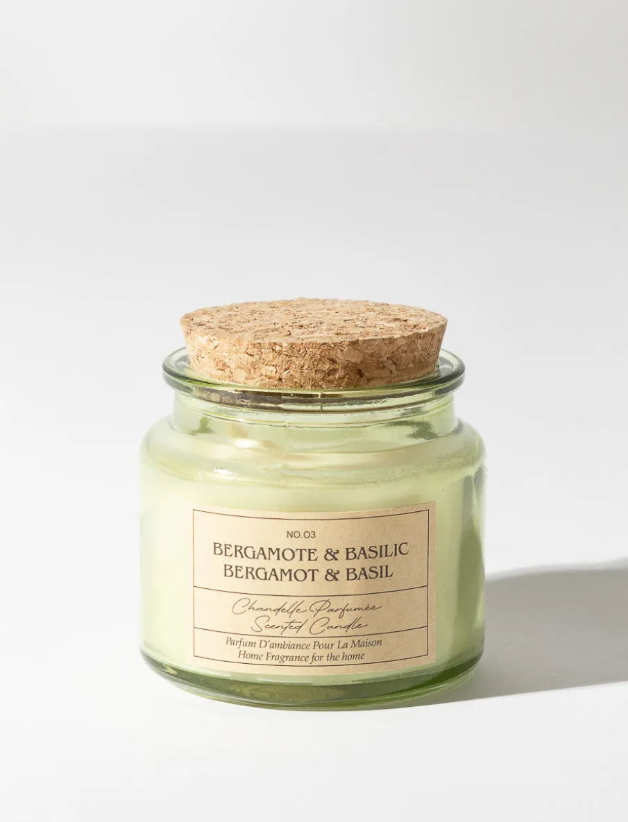 Bergamot and Basil Scented Candle