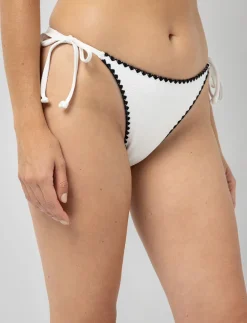 Bikini Bottom with Ties and Embroidery