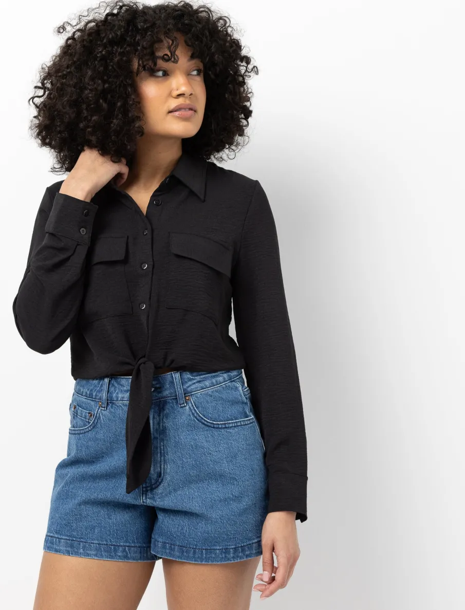 Blouse with Front Tie