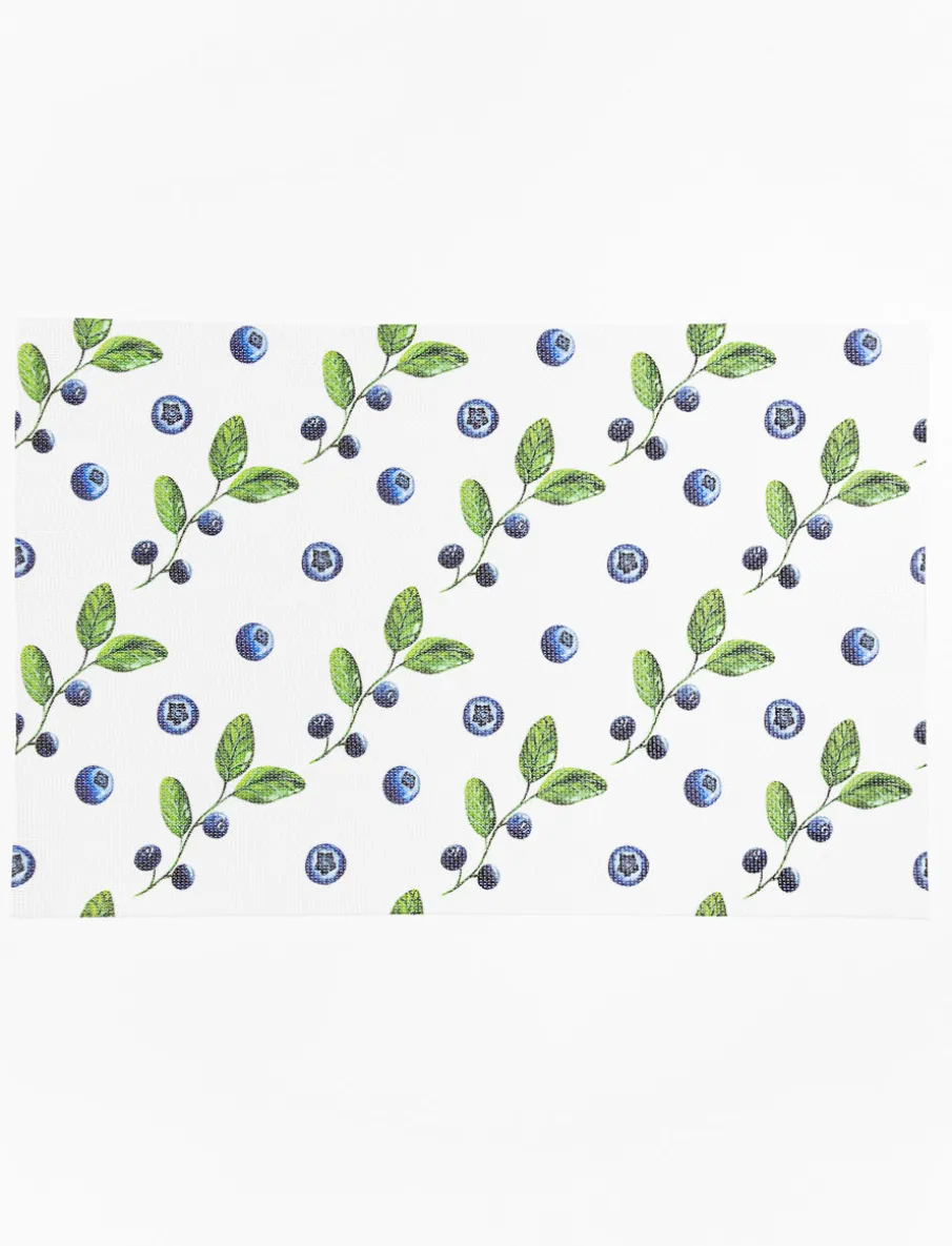 Blueberry and Leaf Print Placemat