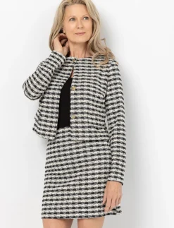 Bouclé Blazer with Gold-tone Buttons