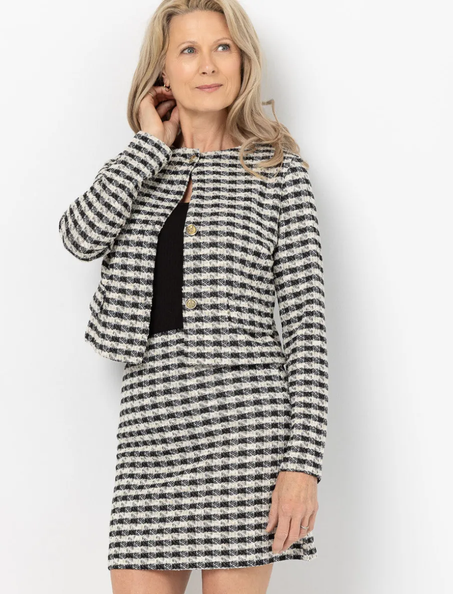 Bouclé Blazer with Gold-tone Buttons
