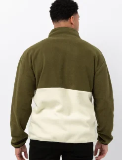 Button-down fleece sweater