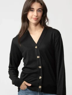 Buttoned Knit Cardigan