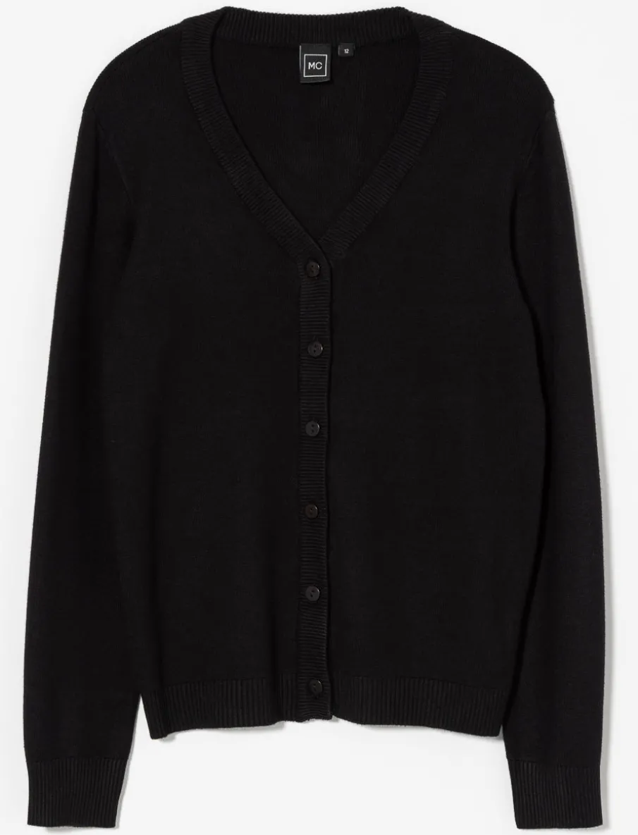Button-front Knit Cardigan