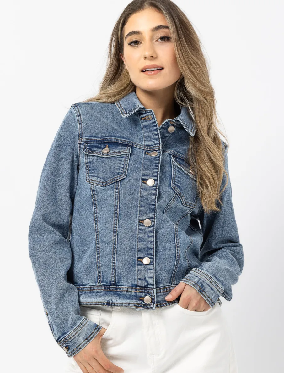Button-Up Denim Jacket