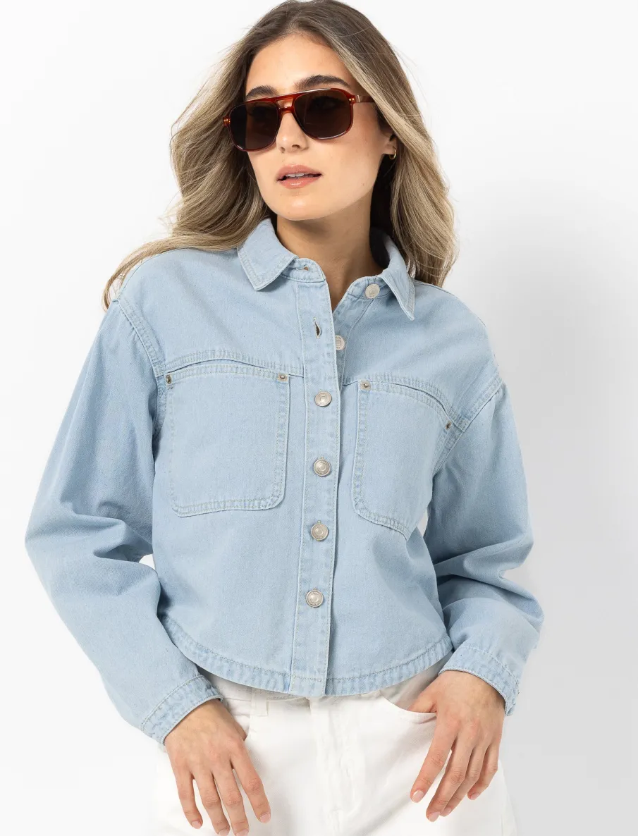 Button-Up Denim Jacket