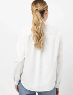 Button-up Shirt with Rhinestone Collar
