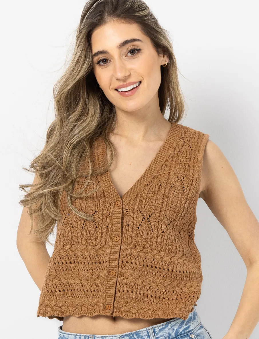Button-Up Sleeveless Vest