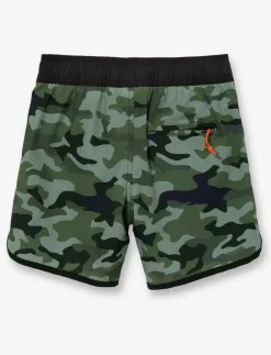 Camouflage Elastic-waist Boardshorts - Little Boy