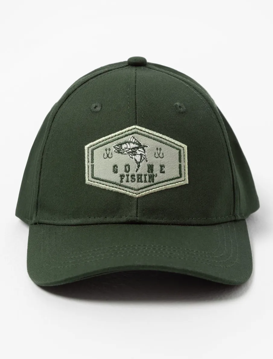 Cap with Embroidered Badge