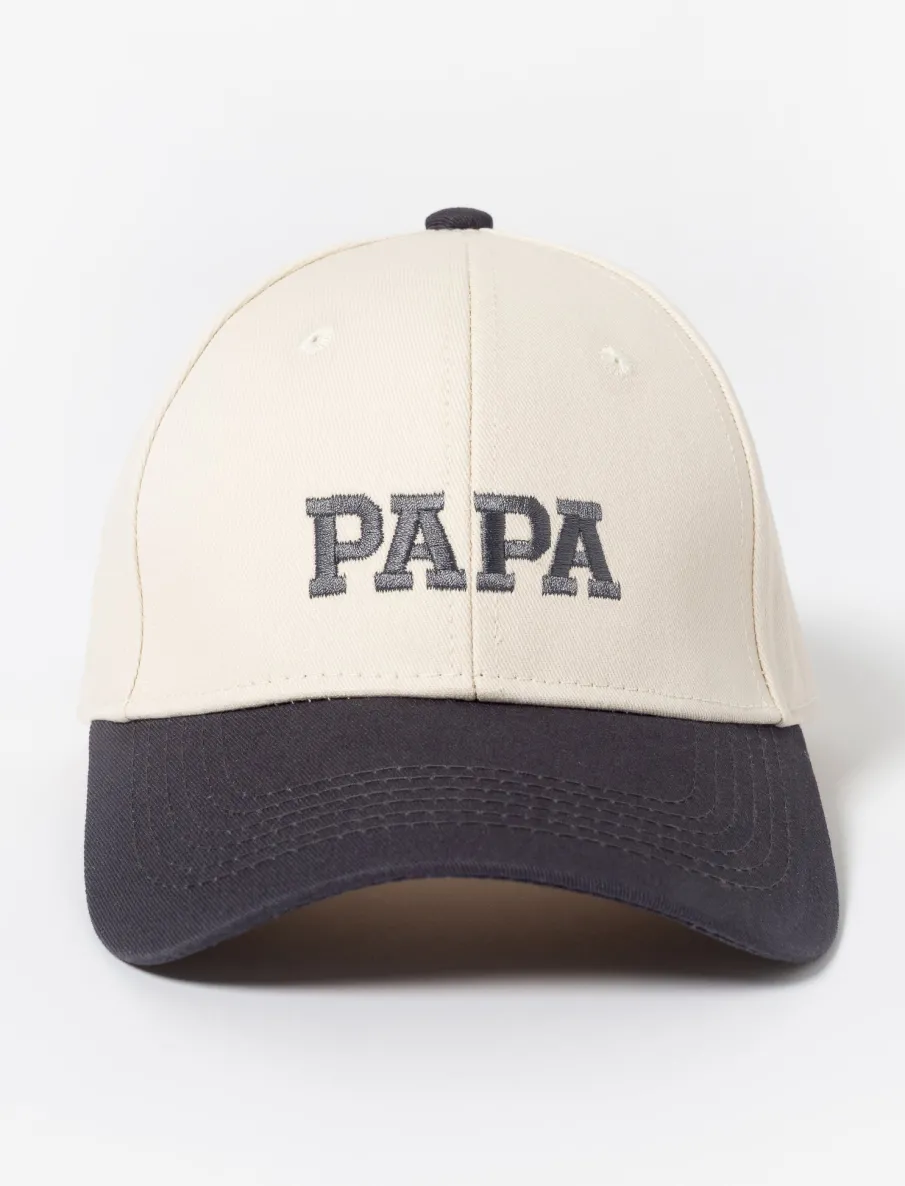 Cap with “Papa” Embroidery