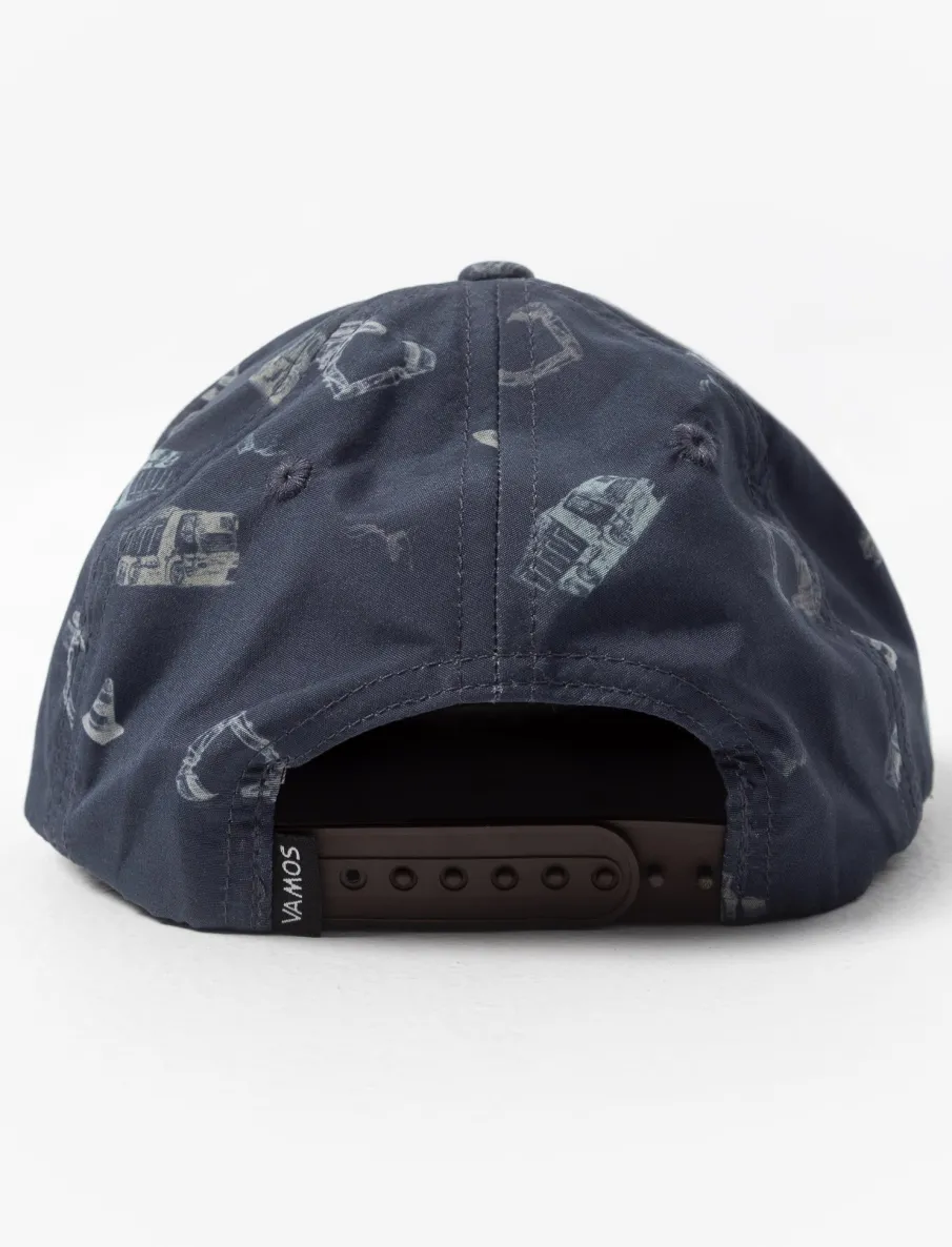 Cap with Pattern & "Vamos" Crest