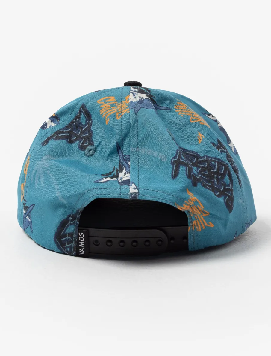 Cap with Pattern & "Vamos" Crest