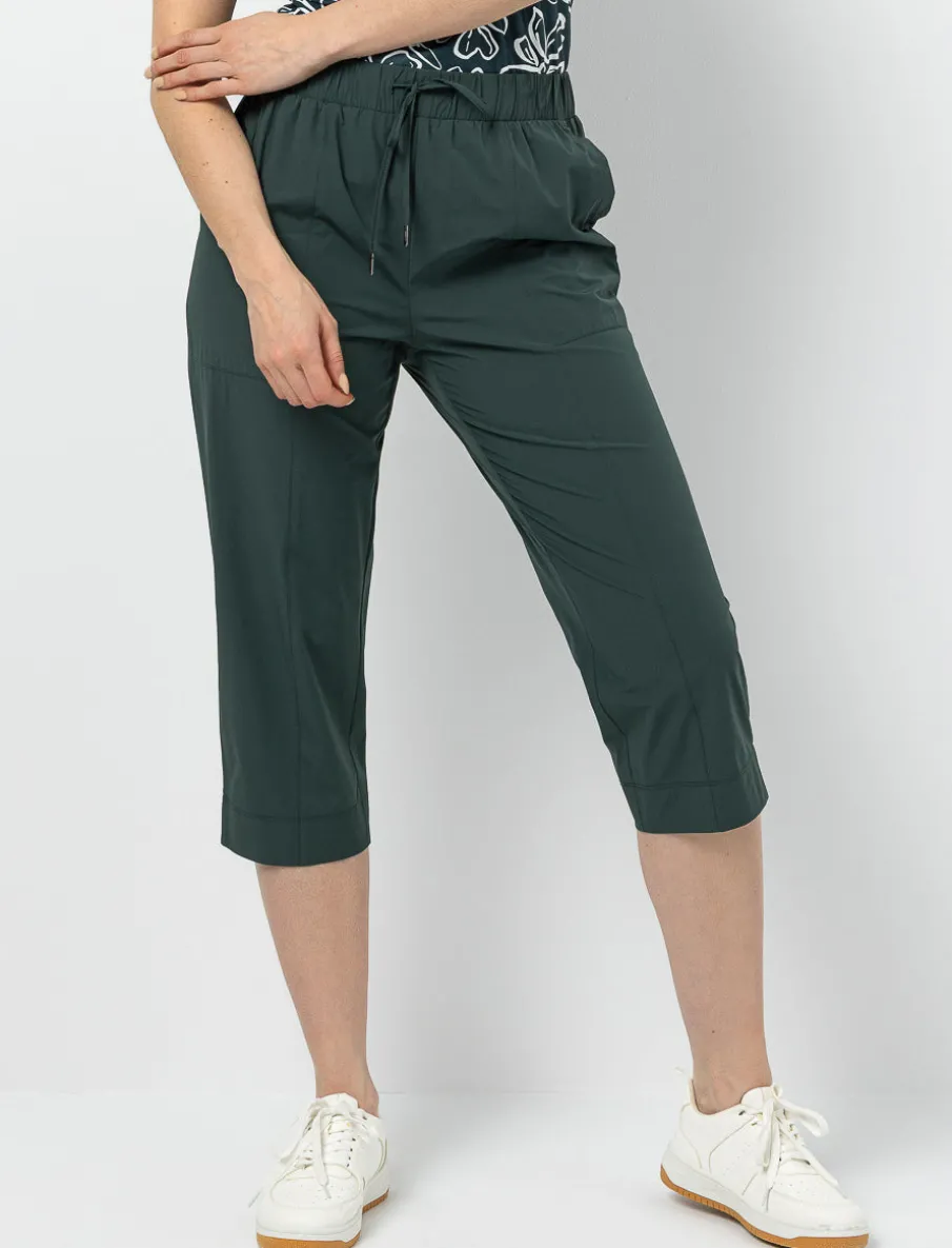 Capri Pants with Elastic Waistand