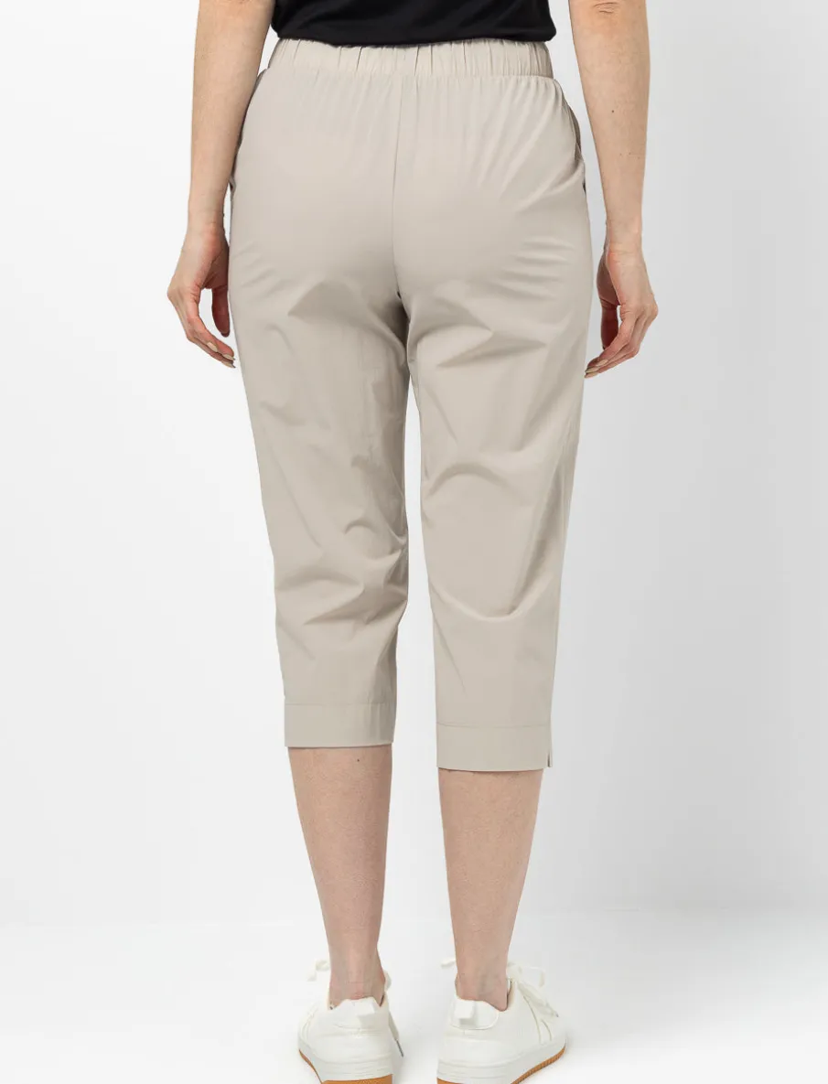 Capri Pants with Elastic Waistand