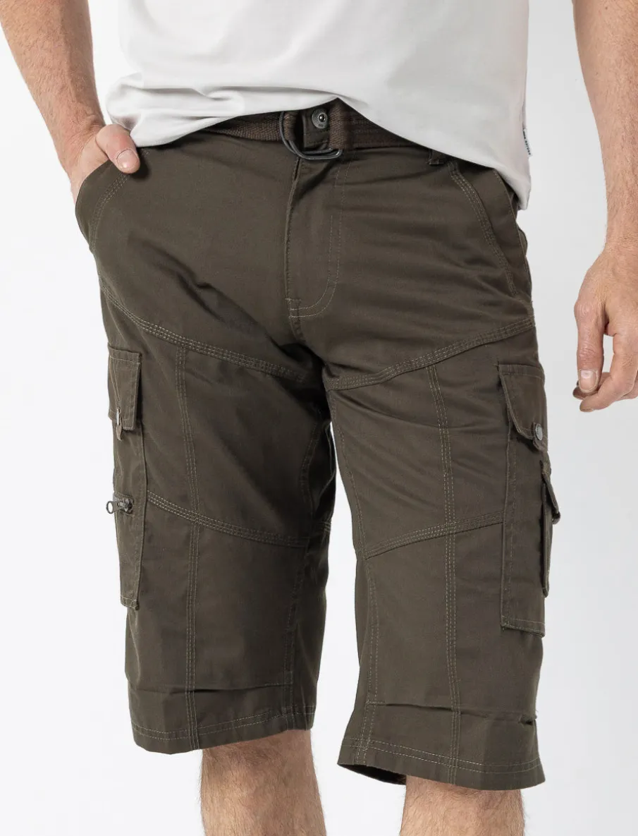 Capris with Cargo Pockets and Belt