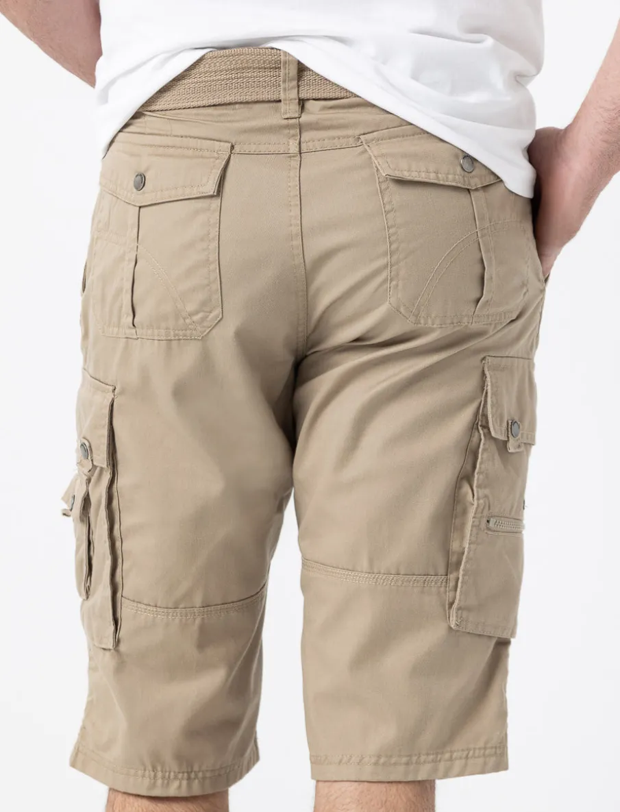 Capris with Cargo Pockets and Belt