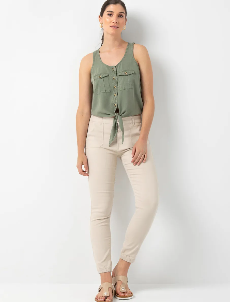 Cargo Pants with Elastic Cuffs