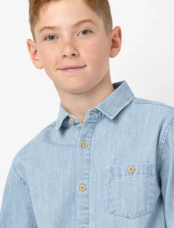 Chambray Long-sleeve Shirt - Teen Boy