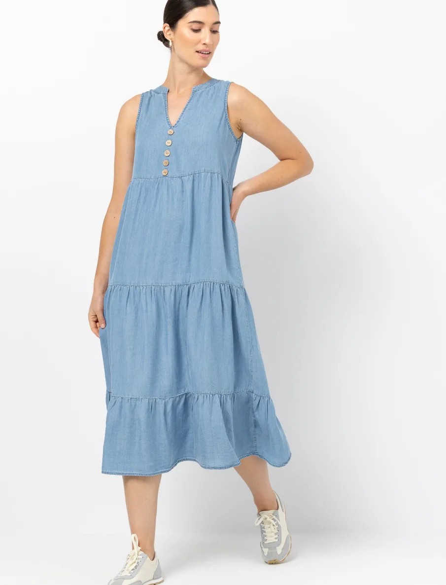Chambray Midi Dress