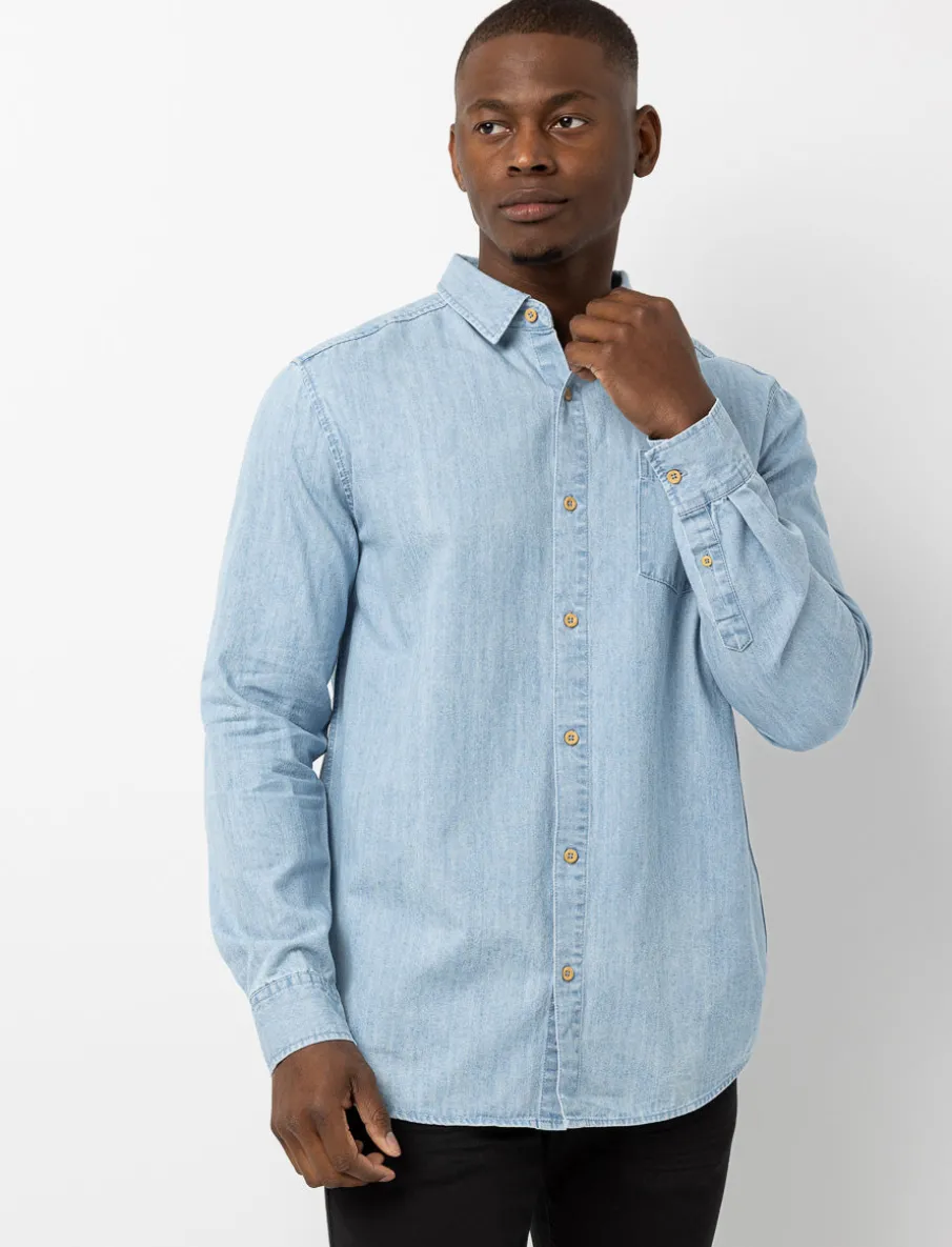 Chambray Shirt with Pockets