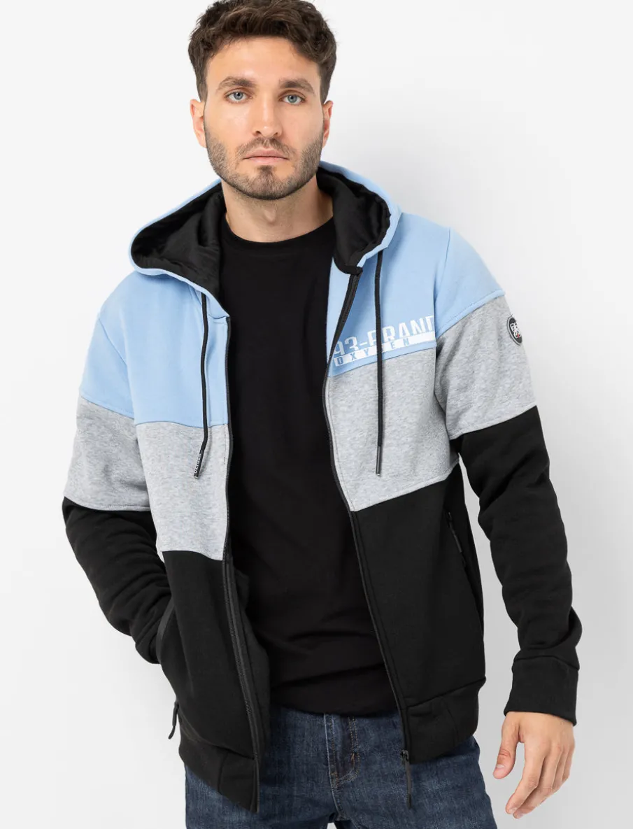 Colour block Zip-up Hoodie