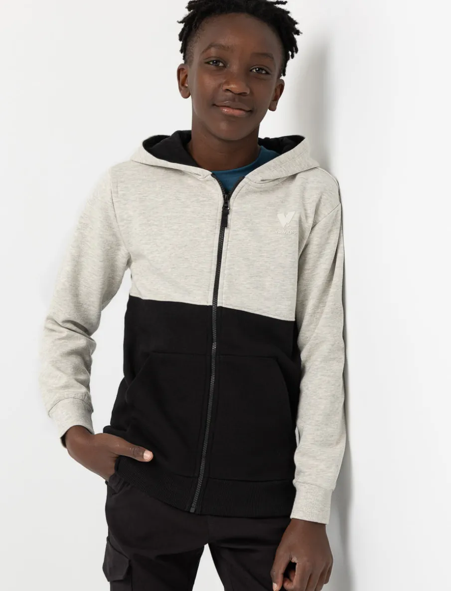 Colour Block Zip-up Hoodie