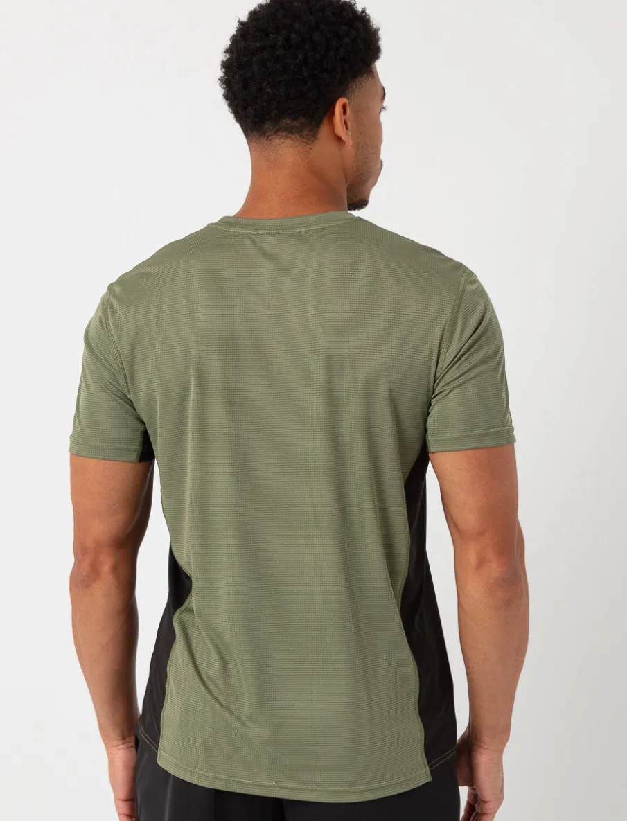 Contrast Panel Sports T-shirt