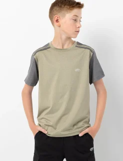 Contrast Sleeve Sports T-shirt
