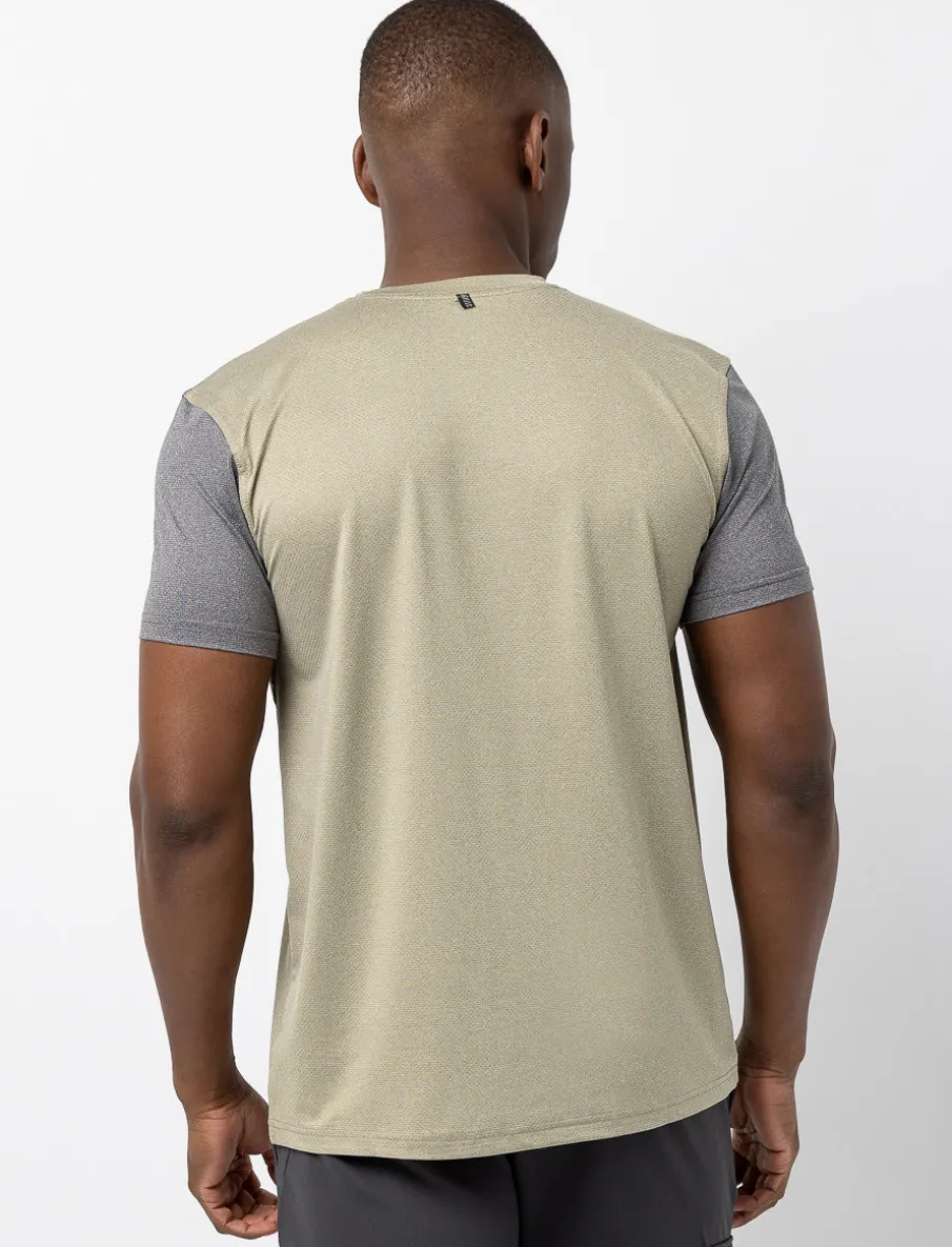 Contrast Sleeve Sports T-shirt