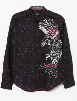 Contrast Stitch Printed Shirt